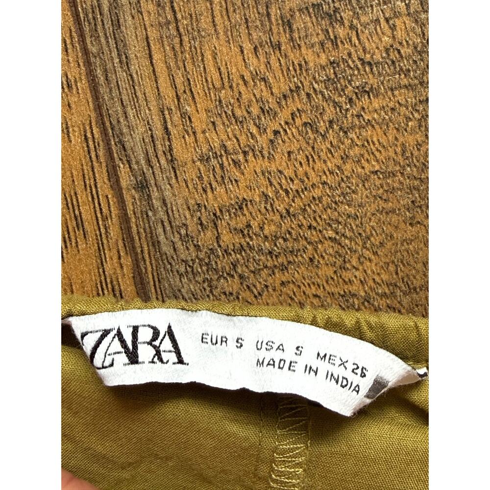 Zara Olive Crochet Sequin Halter Maxi Dress Small - Picture 3 of 7